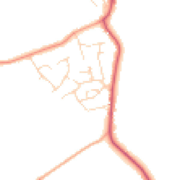 Daytime road noise heatmap for CM3 4XQ