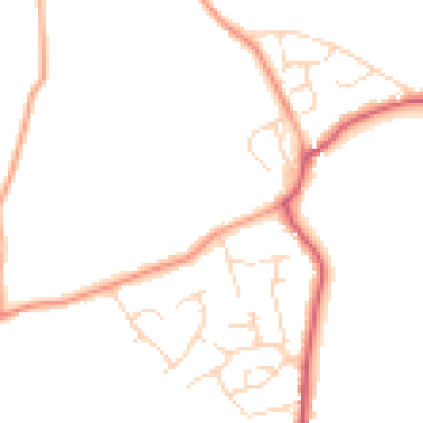Daytime road noise heatmap for CM3 4XY