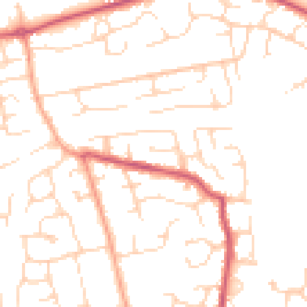 Daytime road noise heatmap for CM3 5JW