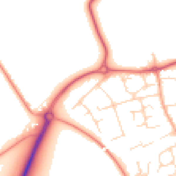 Daytime road noise heatmap for CM3 5QX