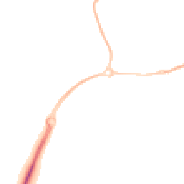 Night-time road noise heatmap for CM3 5QX