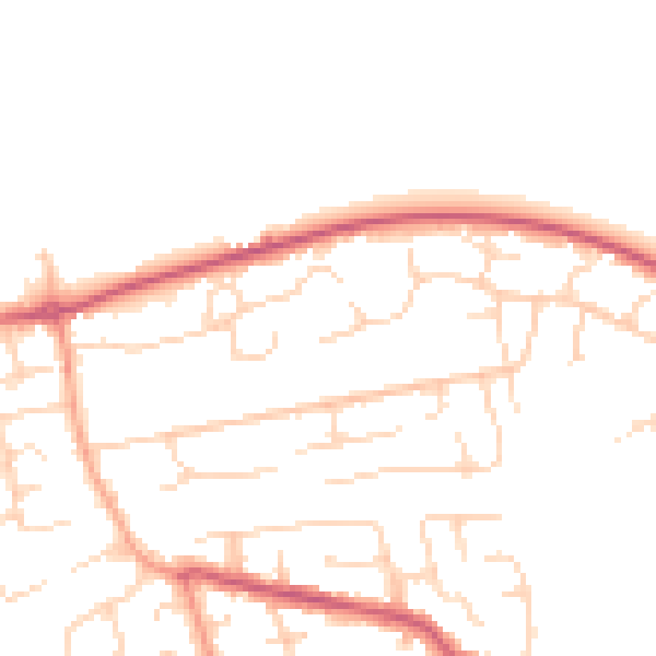 Daytime road noise heatmap for CM3 5UB