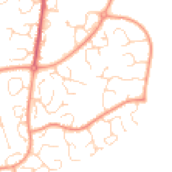 Daytime road noise heatmap for CM3 5XY