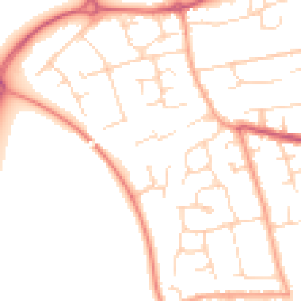 Daytime road noise heatmap for CM3 5ZA