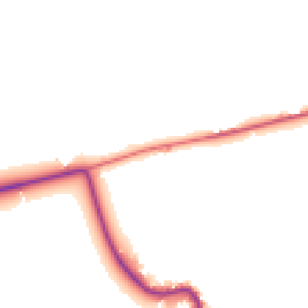 Daytime road noise heatmap for CM3 6BJ