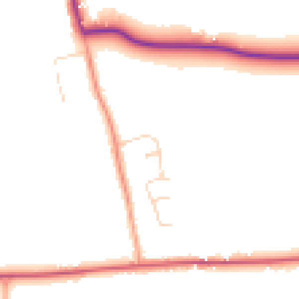 Daytime road noise heatmap for CM3 6BS