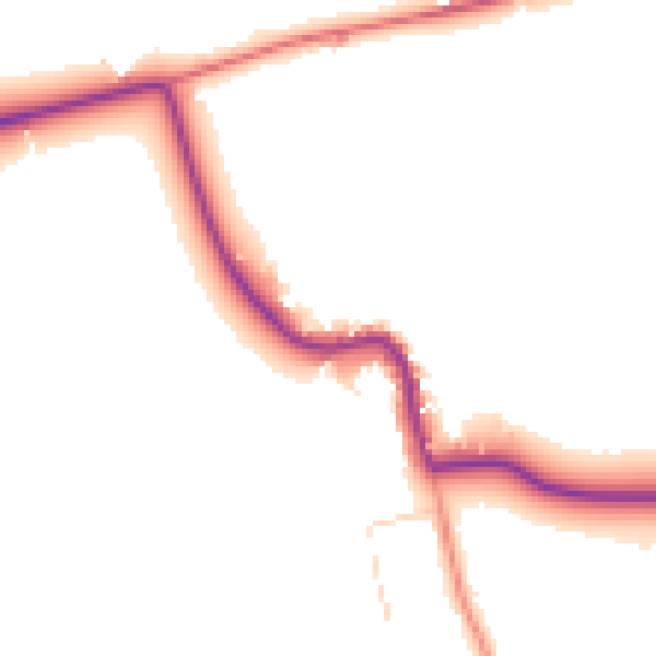 Daytime road noise heatmap for CM3 6BT