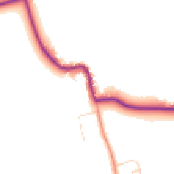 Daytime road noise heatmap for CM3 6BU