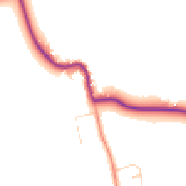 Daytime road noise heatmap for CM3 6BX
