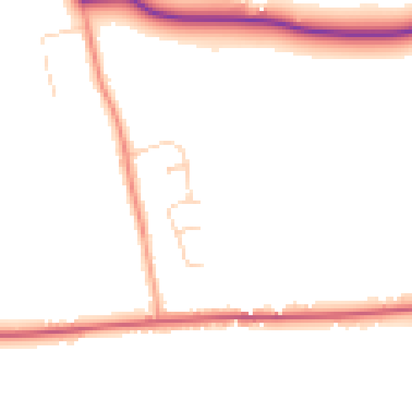 Daytime road noise heatmap for CM3 6DJ