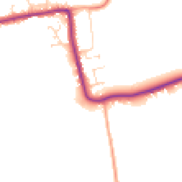 Daytime road noise heatmap for CM3 6GQ