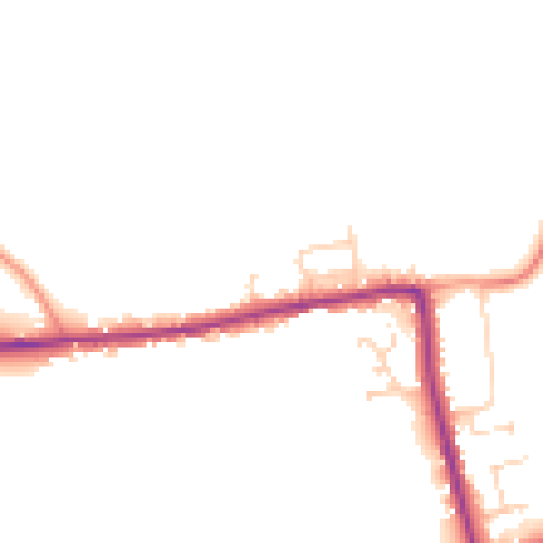 Daytime road noise heatmap for CM3 6LJ