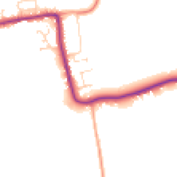 Daytime road noise heatmap for CM3 6XT