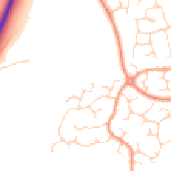 Daytime road noise heatmap for CM3 7BD