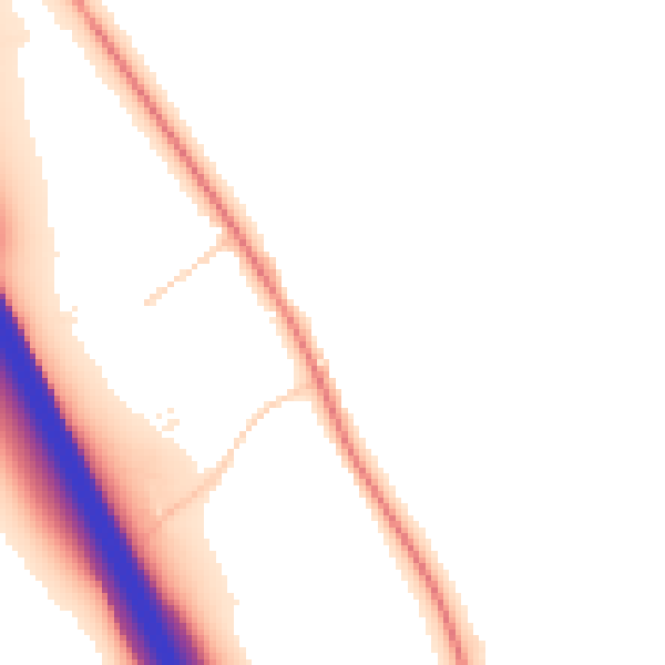 Daytime road noise heatmap for CM3 8EB