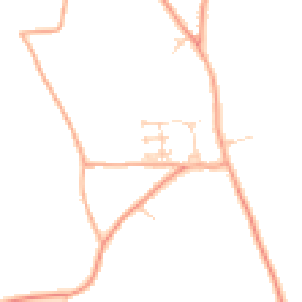 Daytime road noise heatmap for CM3 8UZ