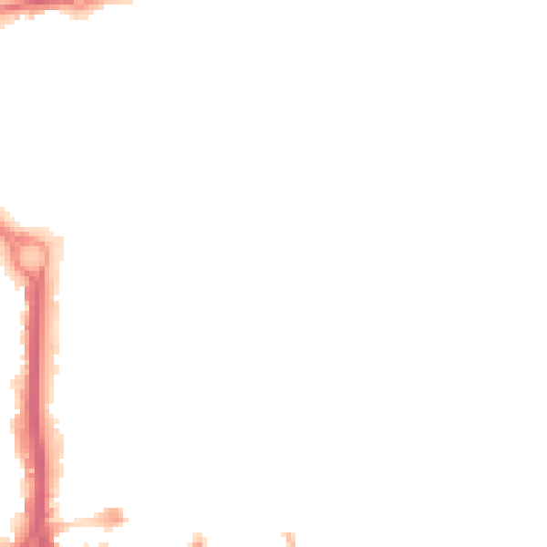 Night-time road noise heatmap for CO1 1FF