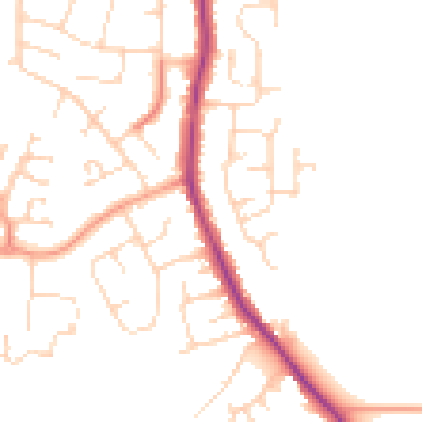 Daytime road noise heatmap for CO2 0AA