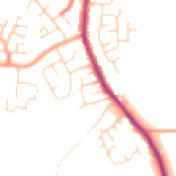 Daytime road noise heatmap for CO2 0AL