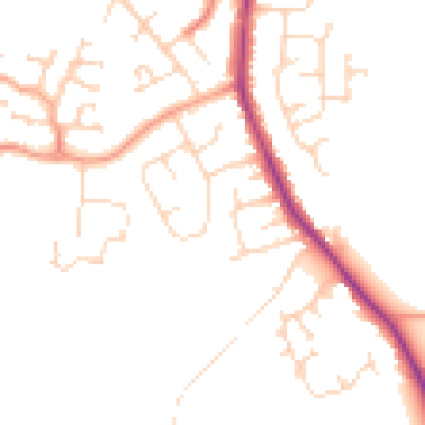 Daytime road noise heatmap for CO2 0AT