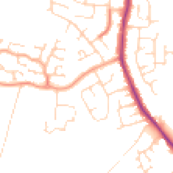 Daytime road noise heatmap for CO2 0AY