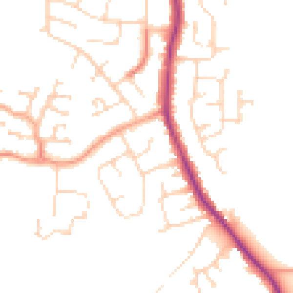 Daytime road noise heatmap for CO2 0BE