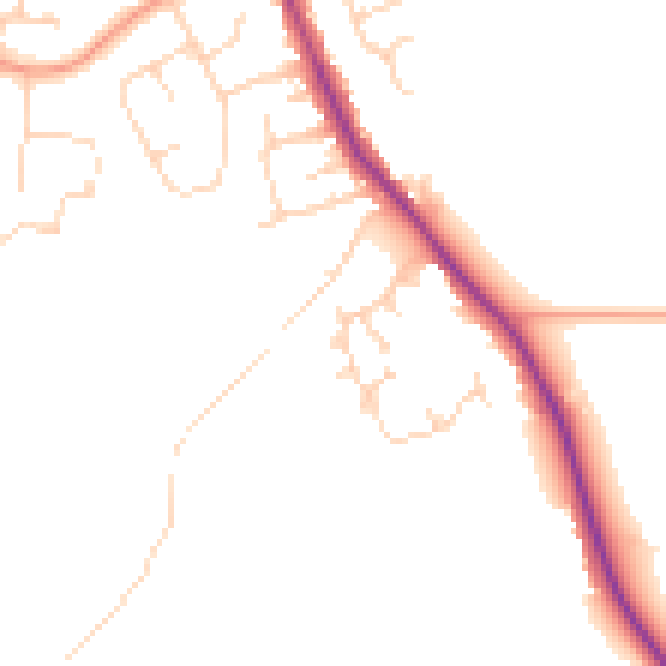 Daytime road noise heatmap for CO2 0DG