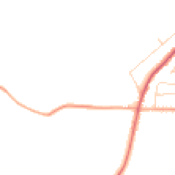 Daytime road noise heatmap for CO2 0EJ