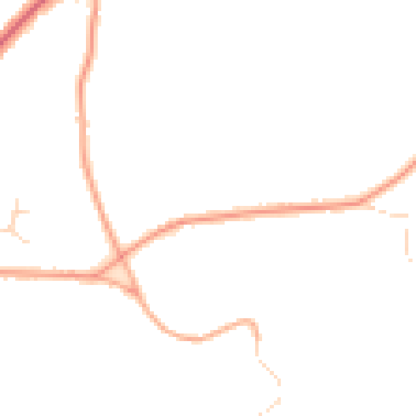 Daytime road noise heatmap for CO2 0JU