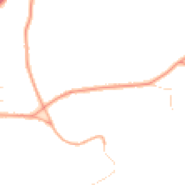 Daytime road noise heatmap for CO2 0JX