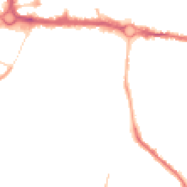 Night-time road noise heatmap for CO2 7GB