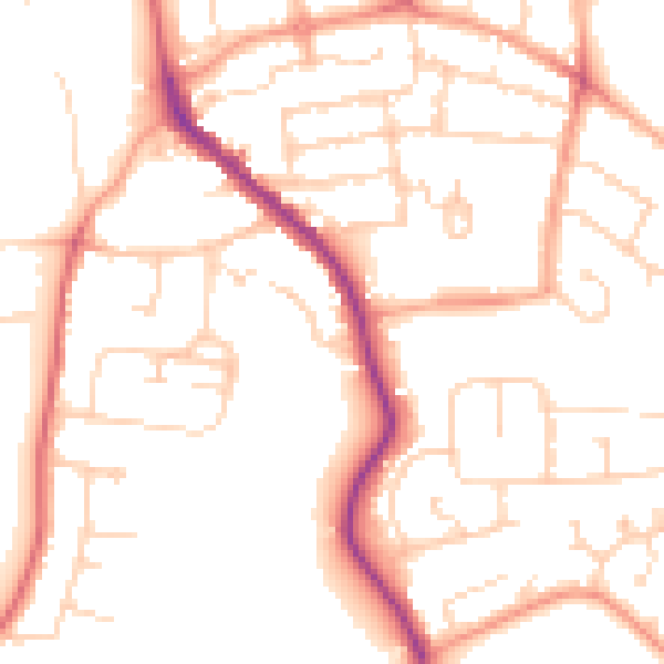 Daytime road noise heatmap for CO2 7RJ