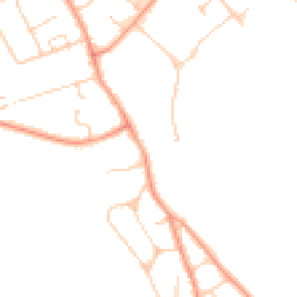 Daytime road noise heatmap for CO2 8DD