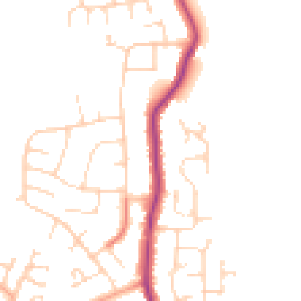 Daytime road noise heatmap for CO2 8QY