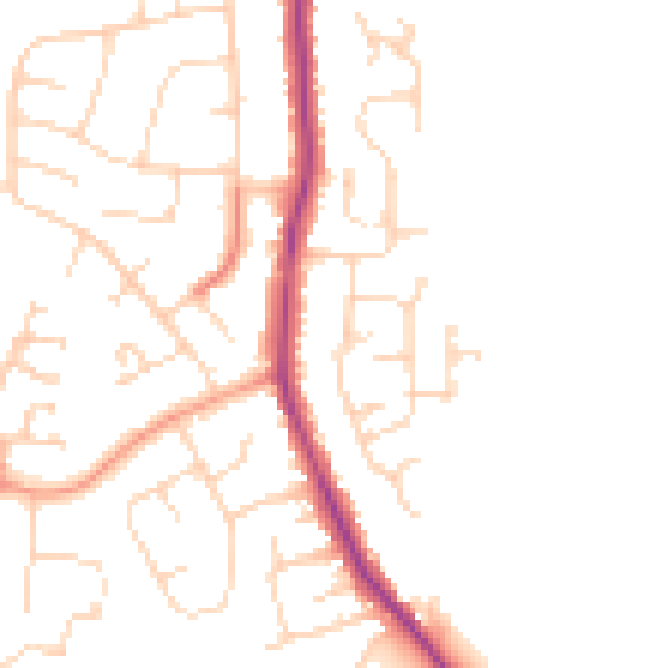 Daytime road noise heatmap for CO2 8UB