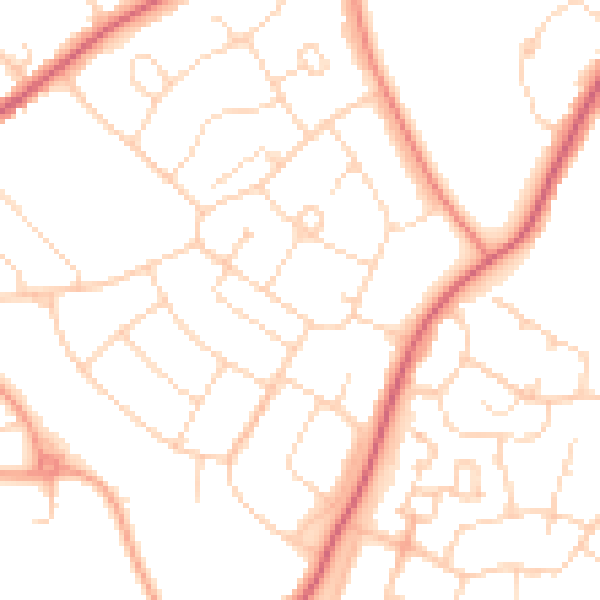 Daytime road noise heatmap for CO2 9EF