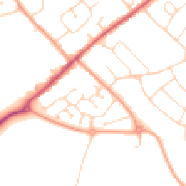 Daytime road noise heatmap for CO2 9RG
