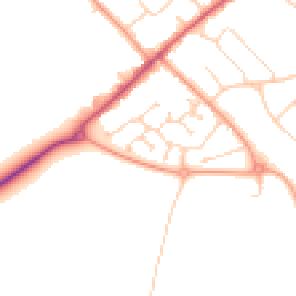 Daytime road noise heatmap for CO2 9SB