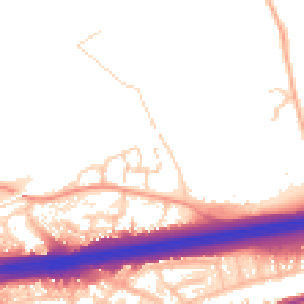 Daytime road noise heatmap for CO3 0AG