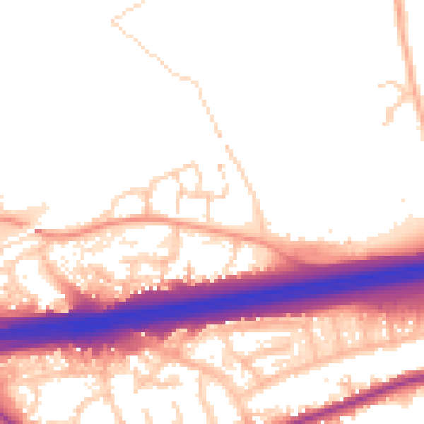 Daytime road noise heatmap for CO3 0AN