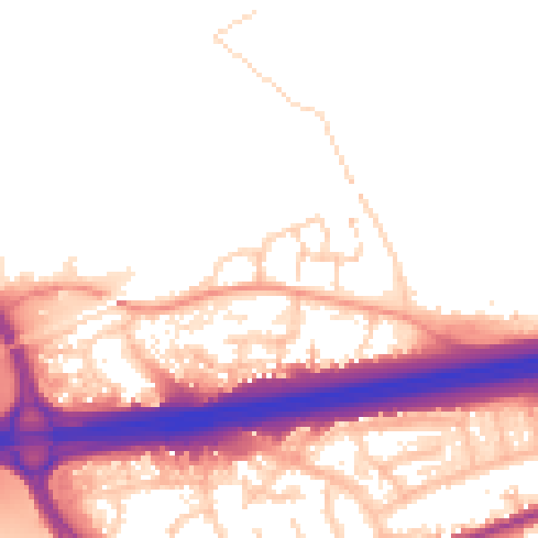 Daytime road noise heatmap for CO3 0AP