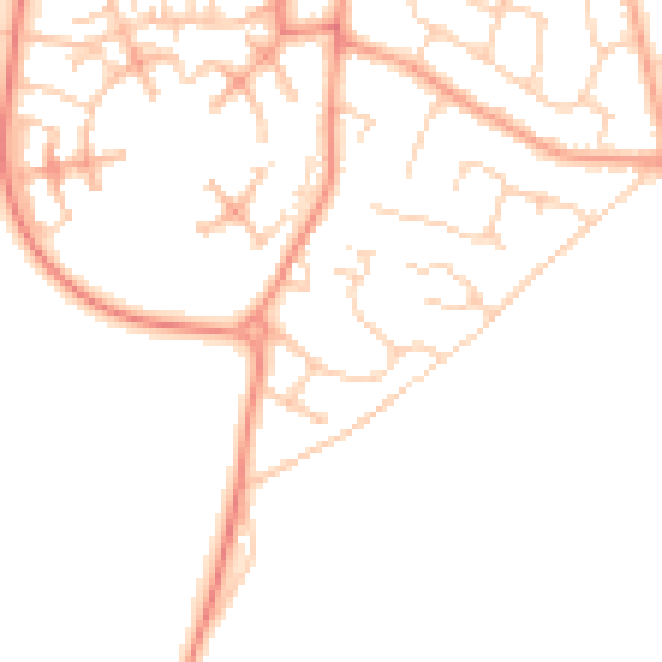 Daytime road noise heatmap for CO3 0AS