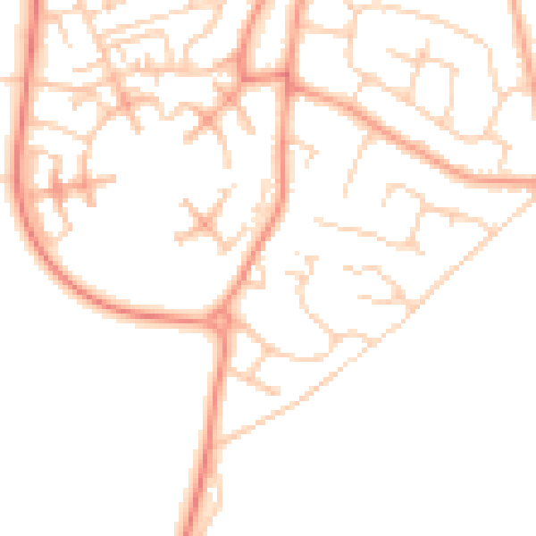 Daytime road noise heatmap for CO3 0AU