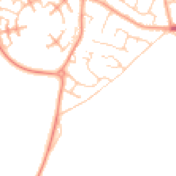 Daytime road noise heatmap for CO3 0AX