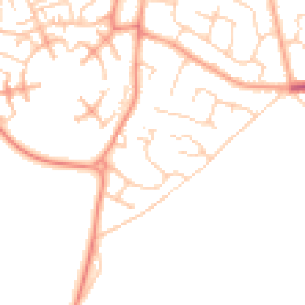 Daytime road noise heatmap for CO3 0BG