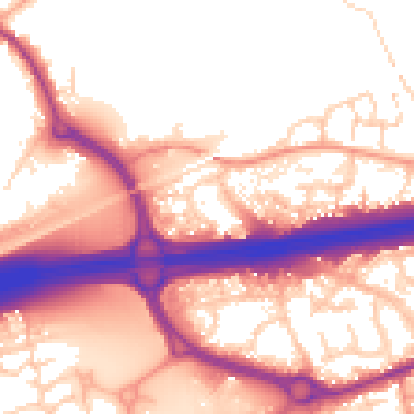 Daytime road noise heatmap for CO3 0FQ