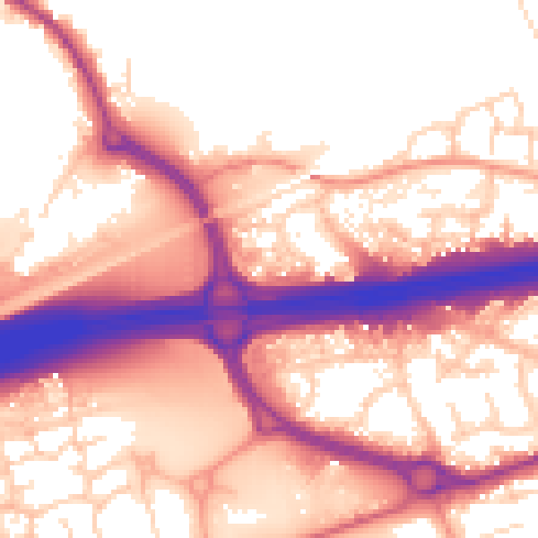 Daytime road noise heatmap for CO3 0FT