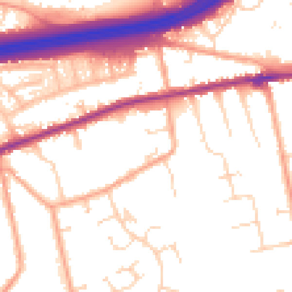 Daytime road noise heatmap for CO3 0GL