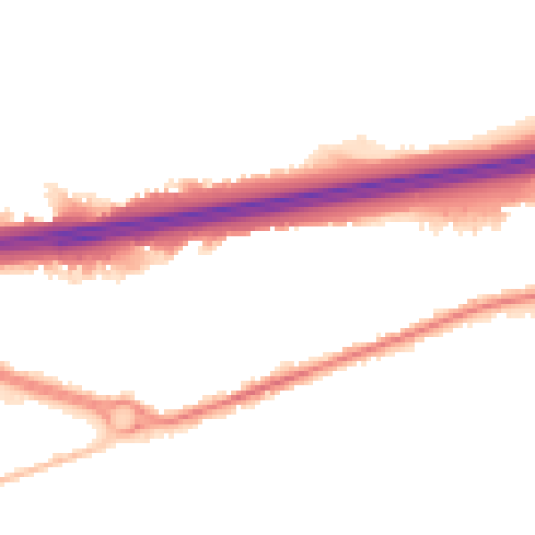 Night-time road noise heatmap for CO3 0HG