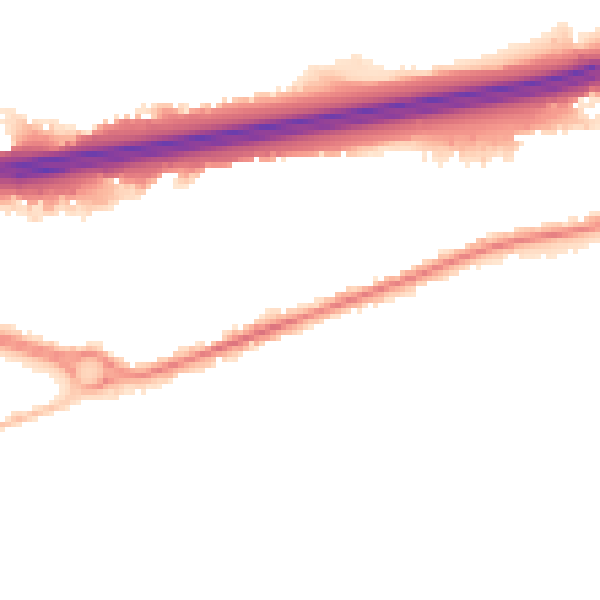 Night-time road noise heatmap for CO3 0JH